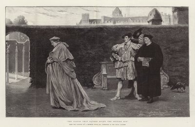 Chmury, które gromadzą się wokół zachodzącego słońca autorstwa John Seymour Lucas